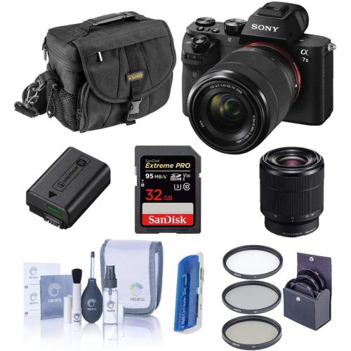 소니 Sony Alpha a7II Digital Camera with FE 28-70mm f/3.5-5.6 OSS Lens - Bundle with Camera Case, 32GB Class 10 SDHC Card, Filter Kit (UV/CPL/ND2), Clean Kit, SD Card Reader, Card Walle