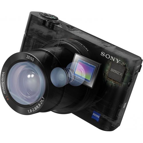 소니 Sony RX100 IV 20.1 MP Premium Compact Digital Camera w/ 1-inch Sensor, 4K Movies and 40x Super Slow Motion HD DSCRX100M4/B