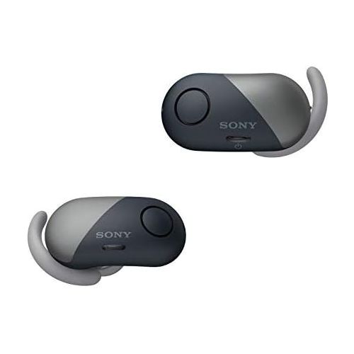 소니 Sony True Wireless Bluetooth in Ear Headphones: Noise Cancelling Sports Workout Ear Buds - Cordless, Sweatproof Earphones, Built-in Microphone, Extra BASS WF-SP700N/B (Internationa