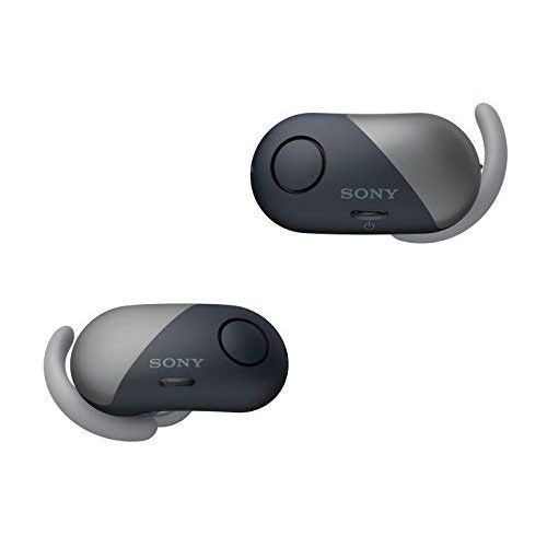 소니 Sony True Wireless Bluetooth in Ear Headphones: Noise Cancelling Sports Workout Ear Buds - Cordless, Sweatproof Earphones, Built-in Microphone, Extra BASS WF-SP700N/B (Internationa