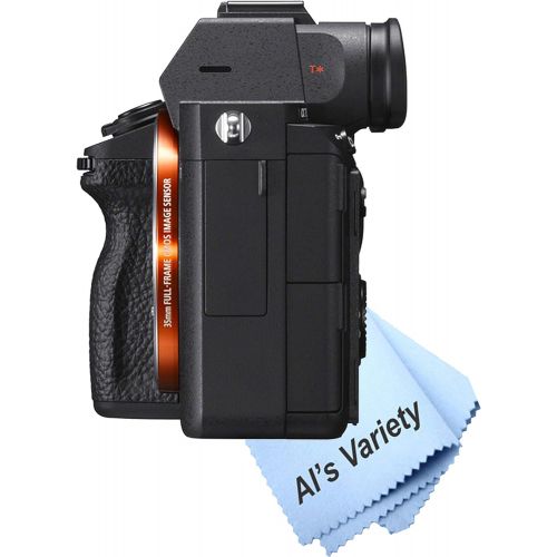 소니 Sony a7 III Full-Frame Mirrorless Interchangeable-Lens Camera with 3-Inch LCD (Body Only), Tripod, Case, and More (11pc Bundle)