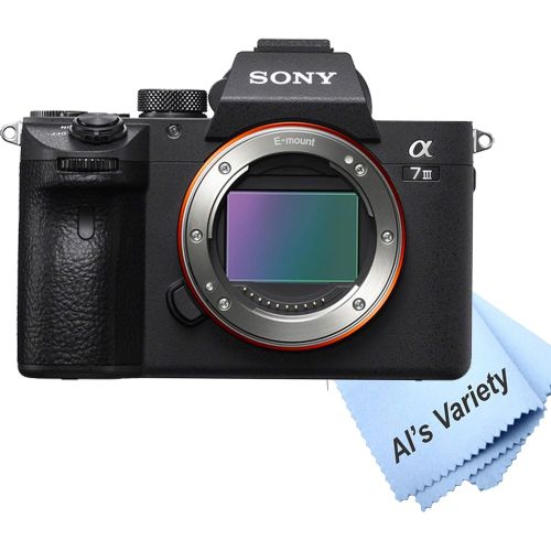 소니 Sony a7 III Full-Frame Mirrorless Interchangeable-Lens Camera with 3-Inch LCD (Body Only), Tripod, Case, and More (11pc Bundle)