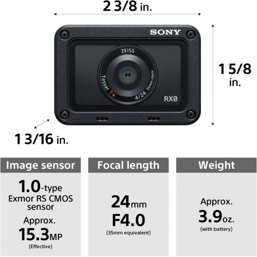 소니 Sony 1.0-type Sensor Ultra-Compact Camera with Waterproof and Shockproof Design (DSCRX0)