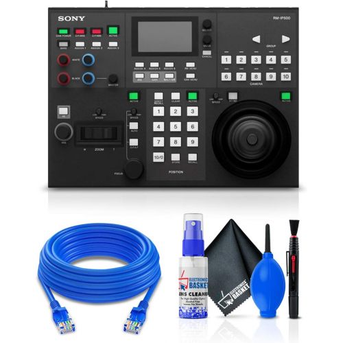 소니 Sony RM-IP500/1 Professional Remote Controller for Select Sony PTZ Cameras (RM-IP500/1) + Cat5e Ethernet Cable + Cleaning Set