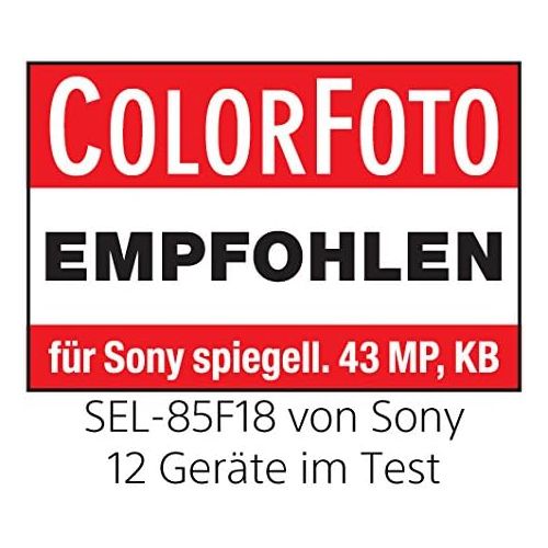 소니 Sony SEL85F18 E Mount Full Frame 85 mm F1.8 Prime Lens - Black