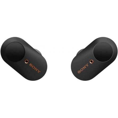 소니 Sony WF-1000XM3 True Wireless Noise-Canceling Earbud Headphones (Black, USA Warranty) with Hardshell Travel/Storage case and Noise Isolating Memory Foam & Silicone Tips Bundle (3 I