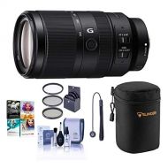 Sony E 70-350mm f/4.5-6.3 G OSS Lens - Bundle with Lens Case, 67mm Filter KIt, Capleash II, Cleaning kit, Pc Software Package