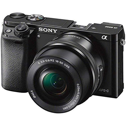 소니 Sony Alpha a6000 Mirrorless Camera with 16-50mm Lens Black Starter Kit