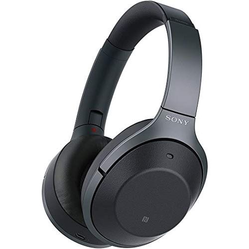 소니 Sony Noise Cancelling Headphones WH1000XM2: Over Ear Wireless Bluetooth Headphones with Microphone - Hi Res Audio and Active Sound Cancellation - Black (2017 model)