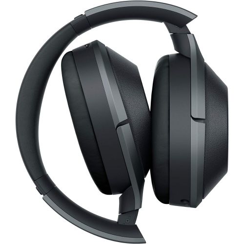 소니 Sony Noise Cancelling Headphones WH1000XM2: Over Ear Wireless Bluetooth Headphones with Microphone - Hi Res Audio and Active Sound Cancellation - Black (2017 model)