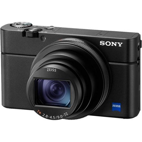소니 Sony Cyber-Shot RX100 VII RX100M7 Premium Compact Camera DSC-RX100M7 Enhanced Bundle with Triple 3X Battery Pack + 64GB Memory Card + Deco Gear Travel Case Accessory Kit & Photo Vi