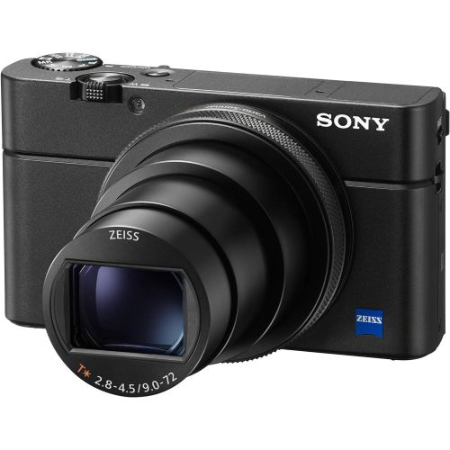 소니 Sony Cyber-Shot RX100 VII RX100M7 Premium Compact Camera DSC-RX100M7 Enhanced Bundle with Triple 3X Battery Pack + 64GB Memory Card + Deco Gear Travel Case Accessory Kit & Photo Vi