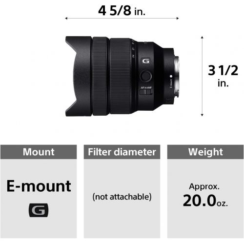 소니 Sony - FE 12-24mm F4 G Wide-Angle Zoom Lens (SEL1224G),Black