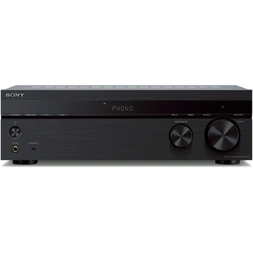 소니 Sony SSCS5 3-Way 3-Driver Bookshelf Speaker System (Pair) - Black & STRDH190 2-ch Home Stereo Receiver with Phono Inputs & Bluetooth