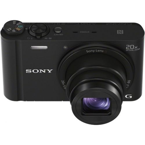 소니 Sony DSCWX350 18 MP Digital Camera (Black)