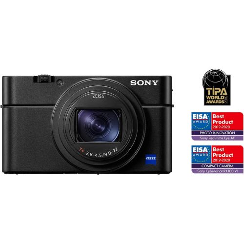 소니 Sony RX100 VI 20.1 MP Premium Compact Digital Camera w/ 1-inch sensor, 24-200mm ZEISS zoom lens and pop-up OLED EVF