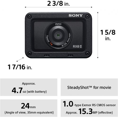 소니 Sony RX0 II 1” (1.0-type) Sensor Ultra-Compact Camera