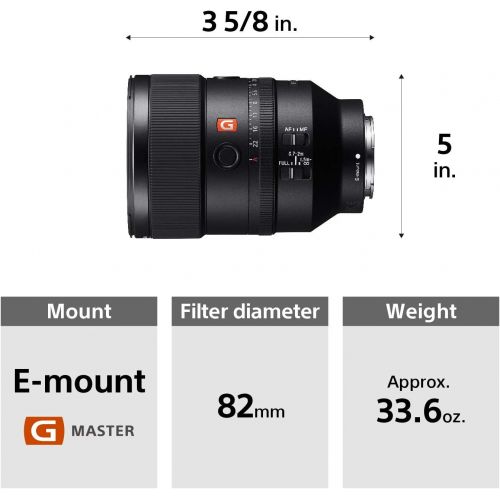 소니 FE 135mm F1.8 G Master Telephoto Prime Lens for Sony E-Mount