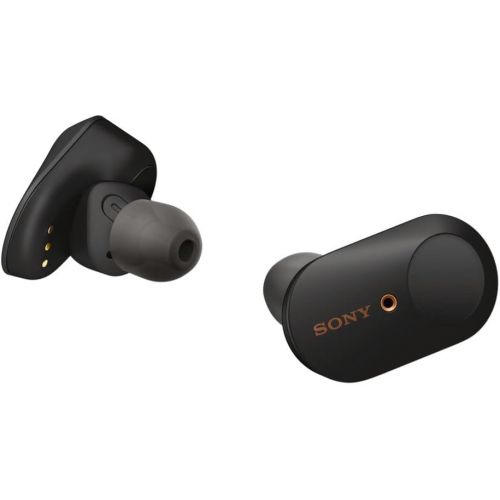 소니 Sony WF-1000XM3 Truly Wireless Noise Cancelling Headphones with Mic, up to 32 Hours Battery Life, Stable Bluetooth Connection, Wearing Detection with Alexa Built-in - Black