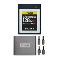 Sony 128GB Tough CEB-G Series CFexpress Type B Memory Card with Koah Pro Type-C 10Gbps CFexpress Reader Bundle (2 Items)