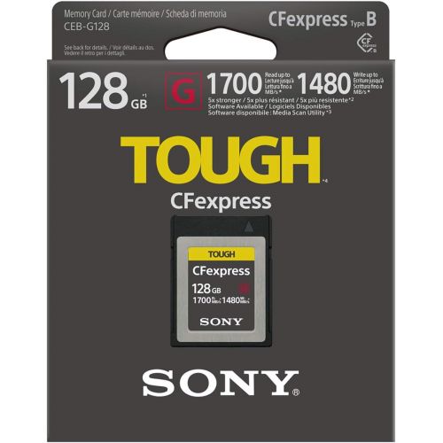 소니 Sony 128GB Tough CEB-G Series CFexpress Type B Memory Card with Koah Pro Type-C 10Gbps CFexpress Reader Bundle (2 Items)