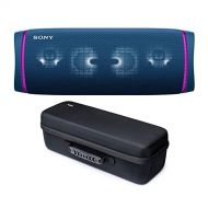Sony SRSXB43 Extra BASS Bluetooth Wireless Portable Speaker (Blue) with Knox Gear Storage and Travel Case Bundle (2 Items)