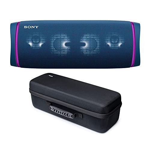 소니 Sony SRSXB43 Extra BASS Bluetooth Wireless Portable Speaker (Blue) with Knox Gear Storage and Travel Case Bundle (2 Items)