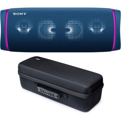 소니 Sony SRSXB43 Extra BASS Bluetooth Wireless Portable Speaker (Blue) with Knox Gear Storage and Travel Case Bundle (2 Items)
