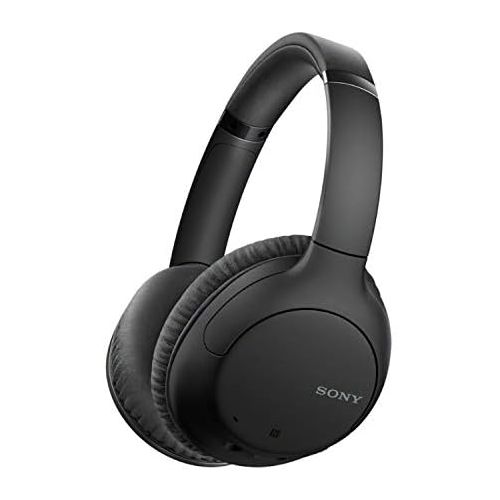 소니 Sony WHCH710N Wireless Bluetooth Noise-Canceling Over-The-Ear Stereo Headphones (Black) Bundle with Protective Headphone Case and Headphone Stand - Dual Microphone, 35 Hours of Pla