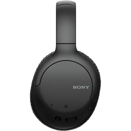 소니 Sony WHCH710N Wireless Bluetooth Noise-Canceling Over-The-Ear Stereo Headphones (Black) Bundle with Protective Headphone Case and Headphone Stand - Dual Microphone, 35 Hours of Pla