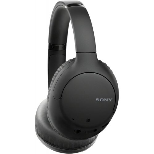 소니 Sony WHCH710N Wireless Bluetooth Noise-Canceling Over-The-Ear Stereo Headphones (Black) Bundle with Protective Headphone Case and Headphone Stand - Dual Microphone, 35 Hours of Pla