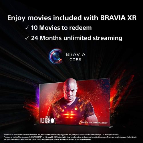 소니 Sony A90J 65 Inch TV: BRAVIA XR OLED 4K Ultra HD Smart Google TV with Dolby Vision HDR and Alexa Compatibility XR65A90J- 2021 Model