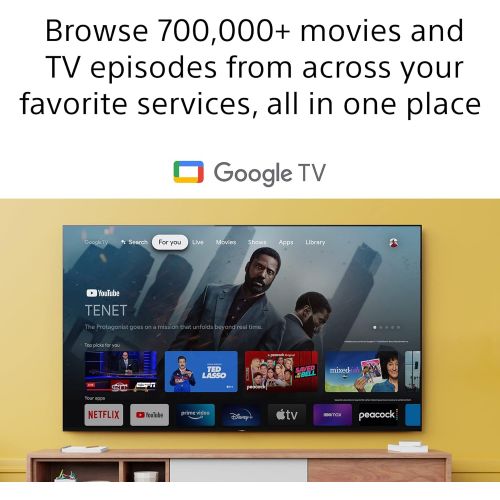 소니 Sony A90J 65 Inch TV: BRAVIA XR OLED 4K Ultra HD Smart Google TV with Dolby Vision HDR and Alexa Compatibility XR65A90J- 2021 Model