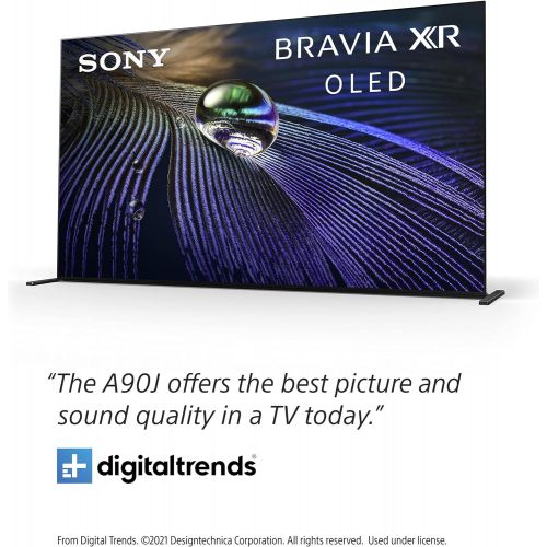 소니 Sony A90J 65 Inch TV: BRAVIA XR OLED 4K Ultra HD Smart Google TV with Dolby Vision HDR and Alexa Compatibility XR65A90J- 2021 Model