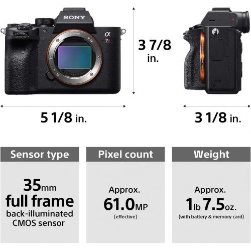 소니 Sony α7R IV Full-frame Mirrorless Interchangeable Lens Camera (ILCE7RM4/B)