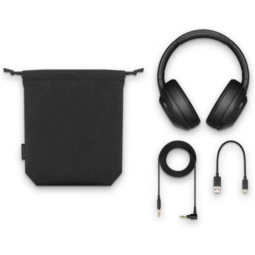 소니 Sony WHXB900N Noise Cancelling Headphones, Wireless Bluetooth Over the Ear Headset with Mic for Phone-Call and Alexa Voice Control- Black (WH-XB900N/B)