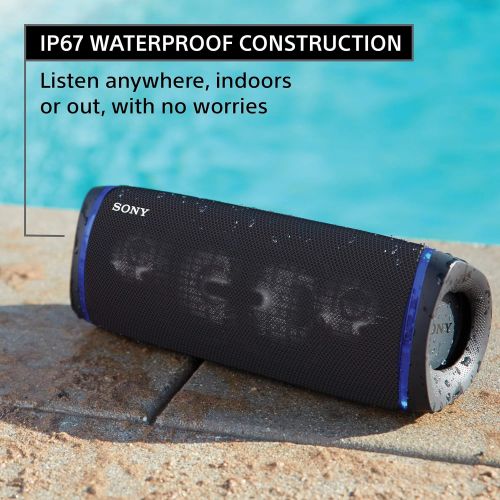 소니 Sony SRS-XB43 EXTRA BASS Wireless Portable Speaker IP67 Waterproof BLUETOOTH 24 Hour Battery and Built In Mic for Phone Calls,XB33/43 Black