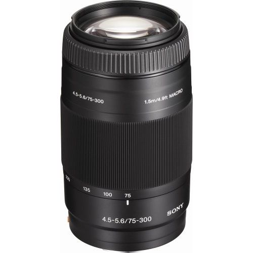 소니 Sony 75-300mm f/4.5-5.6 Compact Super Telephoto Zoom Lens for Sony Alpha Digital SLR Camera