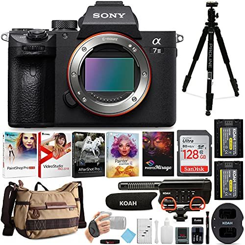 소니 Sony Alpha a7 III Mirrorless Digital Camera (Body Only) with Accessory Bundle