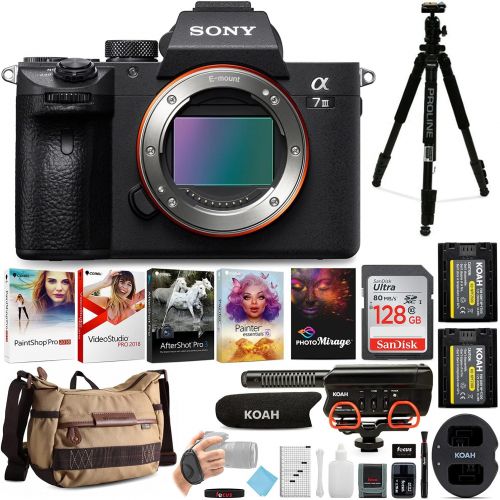 소니 Sony Alpha a7 III Mirrorless Digital Camera (Body Only) with Accessory Bundle