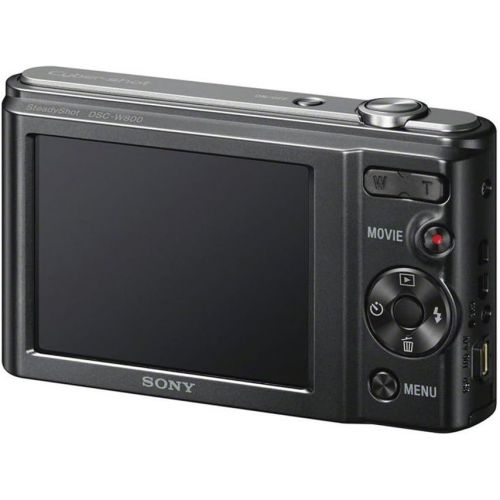 소니 Sony DSC-W800/B Point and Shoot Digital Still Camera Black Bundle with 16GB SDHC Memory Card, Point and Shoot Field Bag Camera Case, Flexible Mini Table-top Tripod and Cleaning Cot