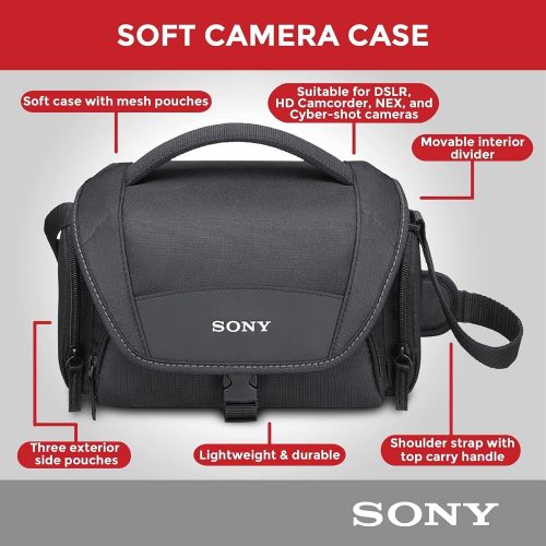 소니 Sony FDR-AX43 4K UHD Handycam Camcorder Content Creator Bundle (6 Items)