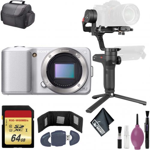 소니 Zhiyun-Tech WEEBILL LAB Handheld Stabilizer - SONY DSLR-NEX3 Silver Body ONLY - 64GB Case