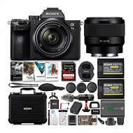 Sony a7 III Full Frame Mirrorless Camera with 28-70mm, FE 50mm f/1.8 Lens, 64GB Card, and Accessory Bundle (9 Items)