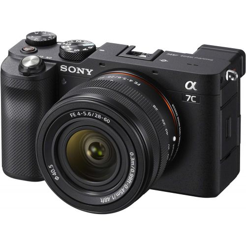 소니 Sony a7C Mirrorless Full Frame Camera 2 Lens Kit Body with 28-60mm F4-5.6 + 50mm F1.8 SEL50F18 Black ILCE7CL/B Bundle with Deco Gear Photography Backpack Case, Software and Accesso