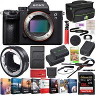 Sony a7 III Full Frame Mirrorless 4K HDR Camera ILCE-7M3 Body Bundle with Sigma MC-11 Lens Mount Converter (Canon EF to E-Mount) and Deco Gear Bag Case + Photo Video Software Kit &