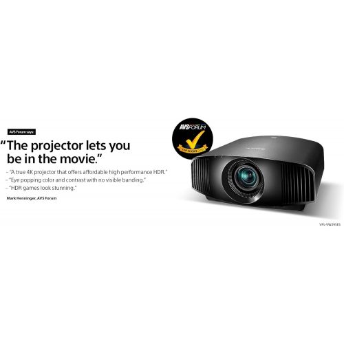 소니 Sony Home Theater Projector VPL-VW295ES: Full 4K HDR Video Projector for TV, Movies and Gaming - Home Cinema Projector with 1,500 Lumens for Brightness and 3 SXRD Imagers for Crisp
