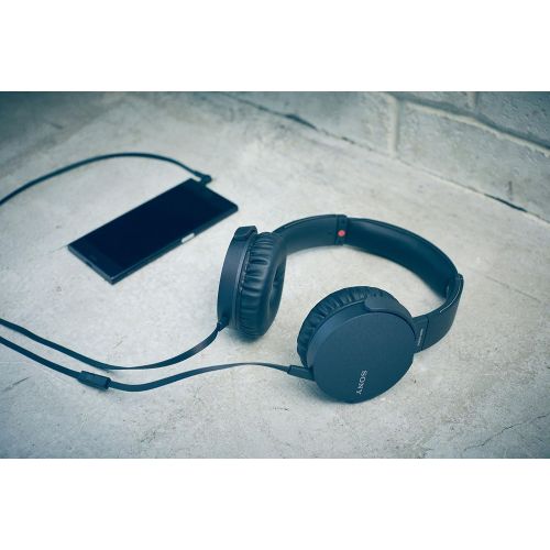 소니 Sony XB550AP Extra Bass On-Ear Headset/Headphones with mic for phone call, Black