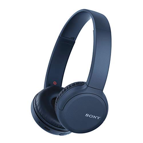 소니 Sony Wireless Headphones WH-CH510: Wireless Bluetooth On-Ear Headset with Mic for phone-call, Blue