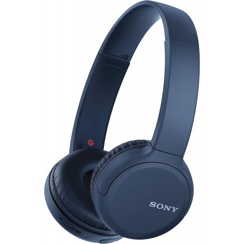 소니 Sony Wireless Headphones WH-CH510: Wireless Bluetooth On-Ear Headset with Mic for phone-call, Blue